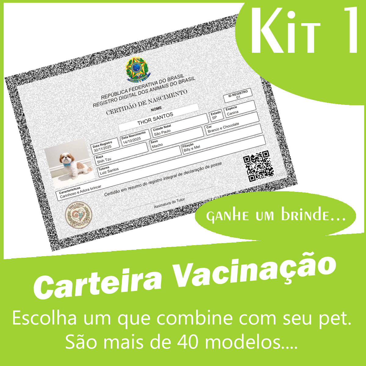 🎓 Certidão de Nascimento Pet Digital – ( Download PDF )