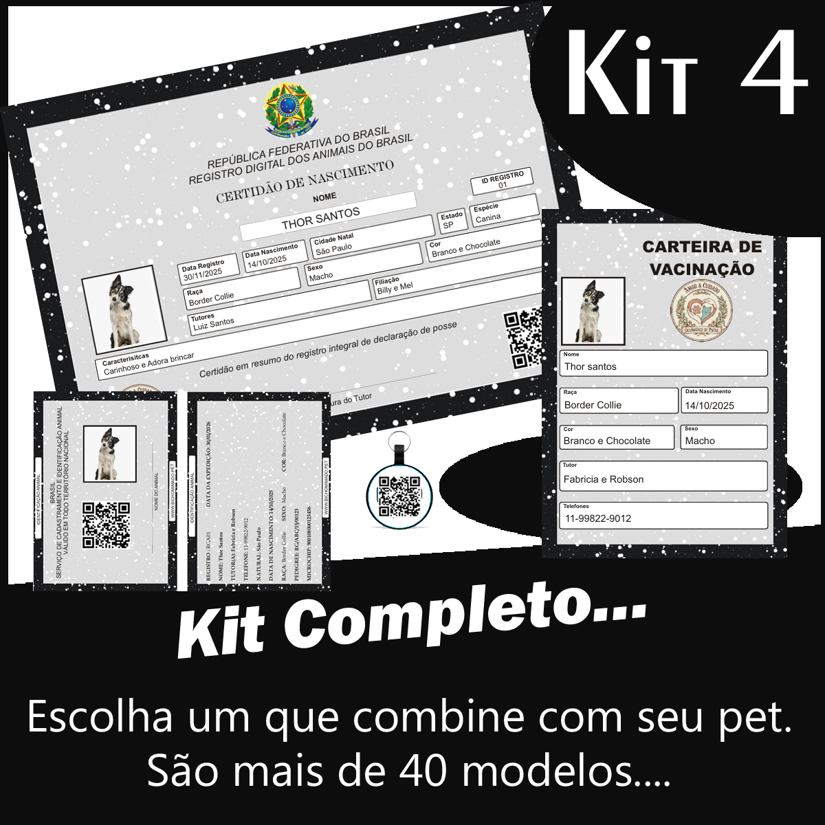 🛡️ Kit Identificação Pet Premium: A Proteção que seu Melhor Amigo Merece!